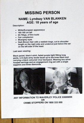 Ms van Blanken was reported missing in November 2003.
