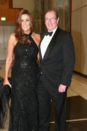 Loughnane and his wife Credlin at one of their last public outings - Canberra's Midwinter Ball in June.