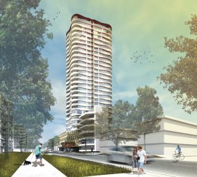 An artist's impression of Mill Point Road apartment block. 