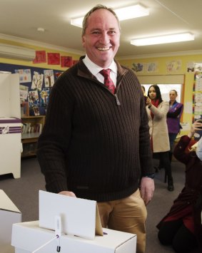 Deputy PM and member for New England Barnaby Joyce hopes he can hold onto his seat.