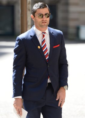 Anthony Minichiello at Rebecca Wilson's funeral.