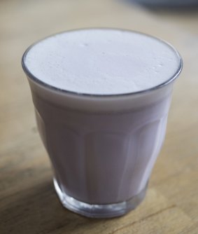 Purple sweet potato latte.