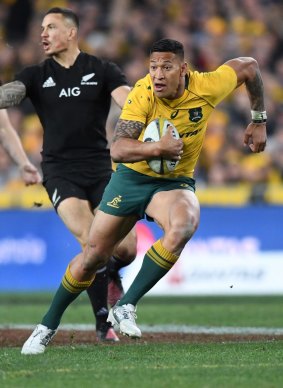 Tough outing: Folau scored a try, but was responsible for several big errors in defence.