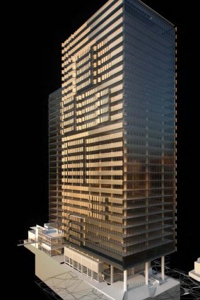 3D rendering of 77-81 Berry Street, known as 1 Denison Street, North Sydney, owned by Winten Property 