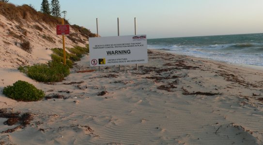 Seabird's tourist beach, its main asset, is closed to the public.