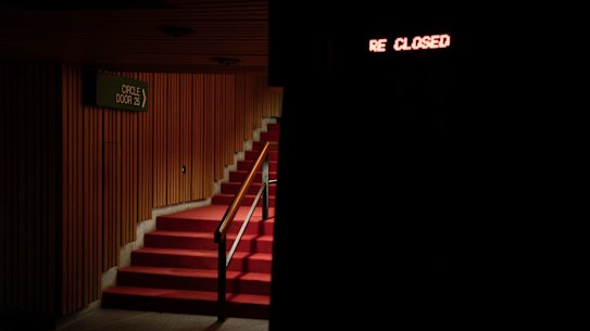 These passageways would normally be full of bustling patrons finding their seats.