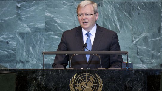 Better to back Kevin Rudd to lead the United Nations than risk damaging our national reputation by shunning him. 