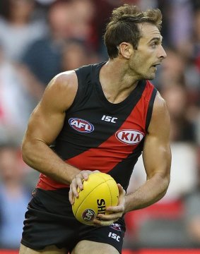 Jobe Watson looked fit and composed in his first game back after a year-long ban. 