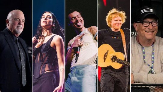 Billy Joel, Dua Lipa, Harry Styles, Ed Sheeran and  Bill Gates enjoyed dining out in Melbourne. 
