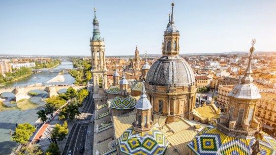 Aerial cityscape view on the roofs and spires of basilica of Our Lady in Zaragoza city in Spain credit: istock
one time use for Traveller only

Brian Johnston Traveller 10
Europe's most underrated regions