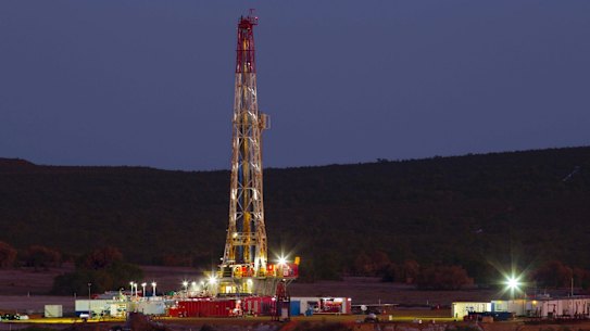 Promising prospects: Drilling at AWE's Waitsia venture in Western Australia.