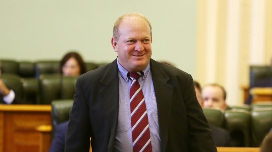 Katter's Australian Party MP Shane Knuth at his swearing in during 2015.