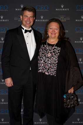 Gina Rinehart with Garry Korte.