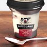 Gippsland Dairy's Choc Cherry Twist Yoghurt 160g topped the list of the most sugar-laden yoghurts in Australia.