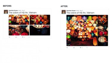 Easier on the eye: Twitter's new format for multi-photo display.