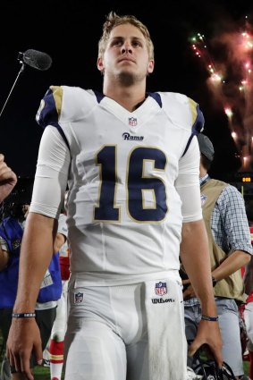 Los Angeles Rams' new quarterback Jared Goff. 