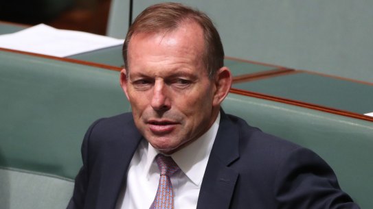 Former prime minister Tony Abbott can't keep his head down.