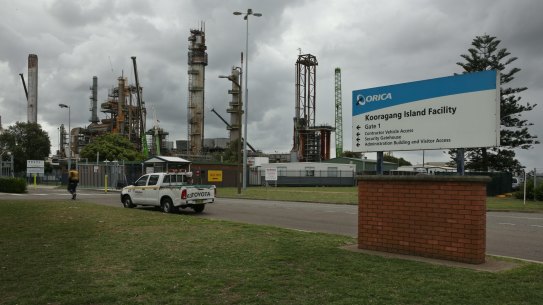 Orica Kooragang Island ammonia plant, one of the nation's largest gas users. 