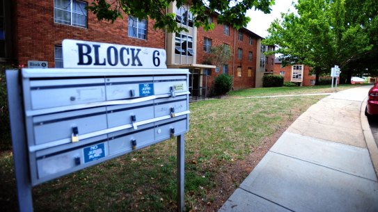 The Stuart Flats in Griffith. The ACT government spends about $40 million per year looking after its public housing properties. 