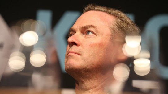 Christopher Pyne has struggled to say whether the government would reform the political donations system.