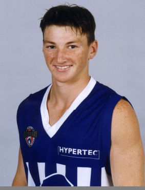 Way back when: Brent Harvey in his younger playing days.