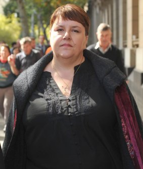 Darcey's mother Peta Barnes outside the Supreme Court in  2011.