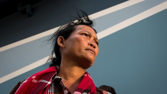 Camobodian Pheun Ra has been caught up in a land grab funded by the ANZ bank.