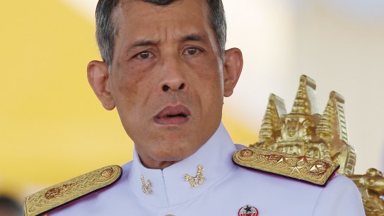 In this May 9, 2016, photo,Thailand's Crown Prince Vajiralongkorn is seated at the royal plowing ceremony in Bangkok. Thailand's Royal Palace said on Thursday, Oct. 13, 2016, that Thailand's King Bhumibol Adulyadej, the world's longest reigning monarch, has died at age 88. (AP Photo/Sakchai Lalit)