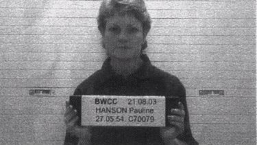 Pauline Hanson pictured as she started her sentence in Queensland's Wacol women's prison.
