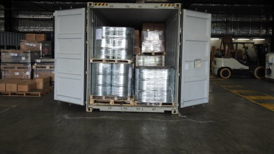 Drums of 1,4 Butanediol seized by Victoria Police.