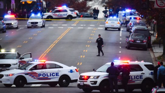 Fake news can kill. Police secure the scene near Comet Ping Pong in Washington.