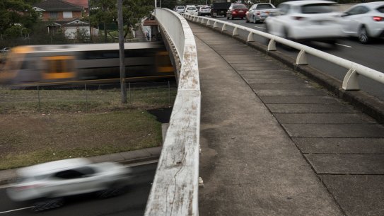 About 66,000 vehicles pass over the Stacey Street overbridge at Bankstown each day.