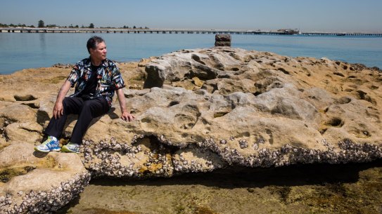 Aboriginal elder Shayne Williams at the spot in Kurnell where the English first landed in Australia.