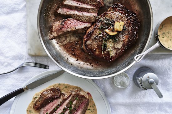 Adam Liaw's steak diane.