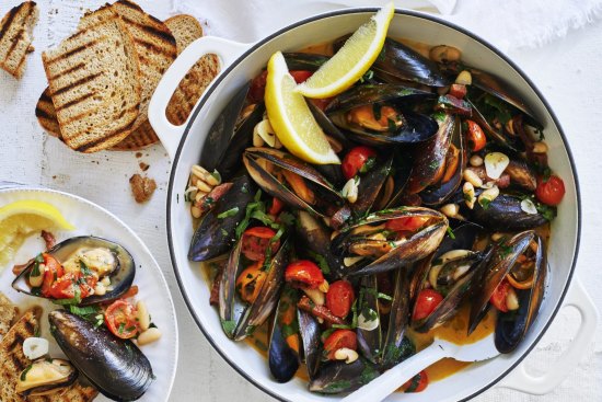 Guanciale adds richness to this shellfish one-pot wonder.