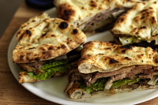 Go-to dish: Focaccia con porchetta.