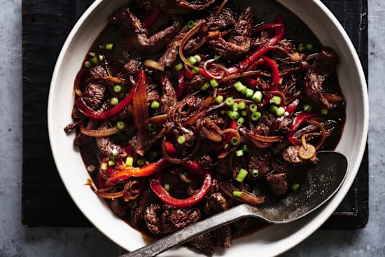 Canadian ginger beef stir-fry.