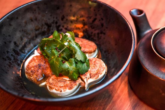 Blue swimmer crab dumplings.