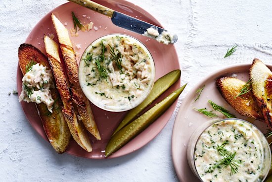 Salmon and dill rillettes.