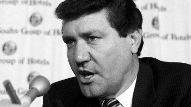 Then Queensland Leader of the Opposition, Keith Wright, pictured at the ALP National Conference in Canberra in 1984. 