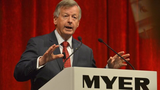 Resigning: Myer chairman Paul McClintock. 