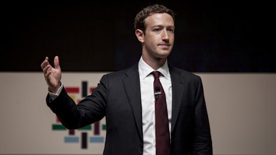 Mark Zuckerberg speaks during the Asia-Pacific Economic Cooperation (APEC) summit in Lima, Peru, on Saturday.