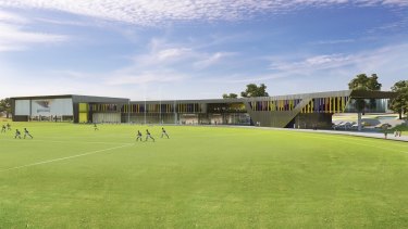 An artist's impression of the Eagles' new home at Lathlain Park.