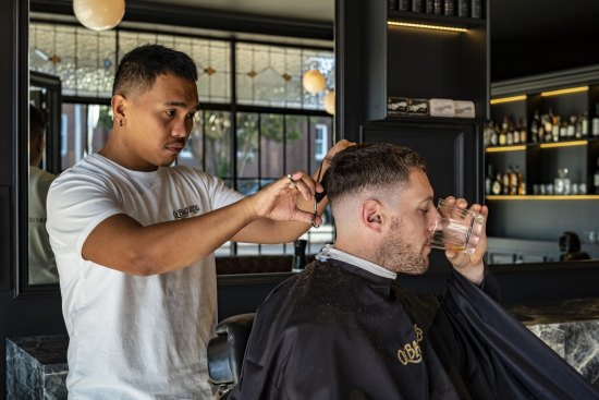 Concord's new barbershop doubles as a  whisky bar.