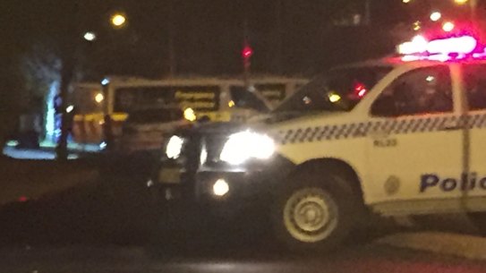 Emergency services on View Street in Kelso after a fatal shooting on Wednesday night.