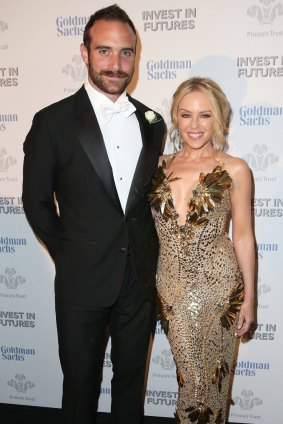 Engaged: Kylie Minogue and Josh Sasse.