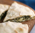 Bright tradition: The finished potato and silverbeet torte makes a great lunch.