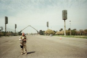 Mark Leatham in Baghdad during a tour of duty to Iraq. 