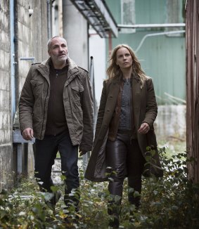 Kim Bodnia and Sofia Helin in The Bridge.