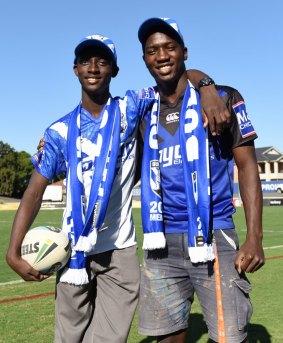 Ishmail Kamara and Victor Ashiadey are part of the new wave of Bulldogs fans from African backgrounds. 